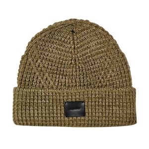 All Saints Beanie Hat Khaki Multi Wool Blend Outdoor Streetwear Winter Fall Logo